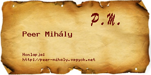 Peer Mihály névjegykártya