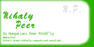 mihaly peer business card